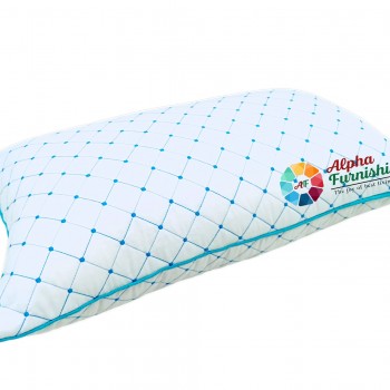 Market Fairy 17 X 27 Inch Microfiber Filled Ultra Soft Stylish Sleeping Bed Pillow for Long Lasting Fluffiness, King Size, White with Aqua Blue Dots, Pack of 2 Market Fairy 17 X 27 Inch Microfiber Filled Ultra Soft Stylish Sleeping Bed Pillow for Long Lasting Fluffiness, King Size, White with Aqua Blue Dots, Pack of 2